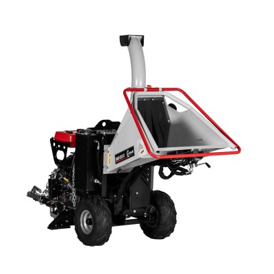 Lumag Rambo HC15H-V2 Scheibenradhäcksler mit 24,5 kW Benzin Motor und Rangierdeichsel mit Stützrad